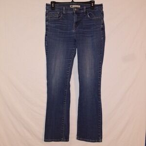 Levi's 505 Straight Leg Jeans Eomen's Medium Wash Blue Denim Mid-rise 6 M